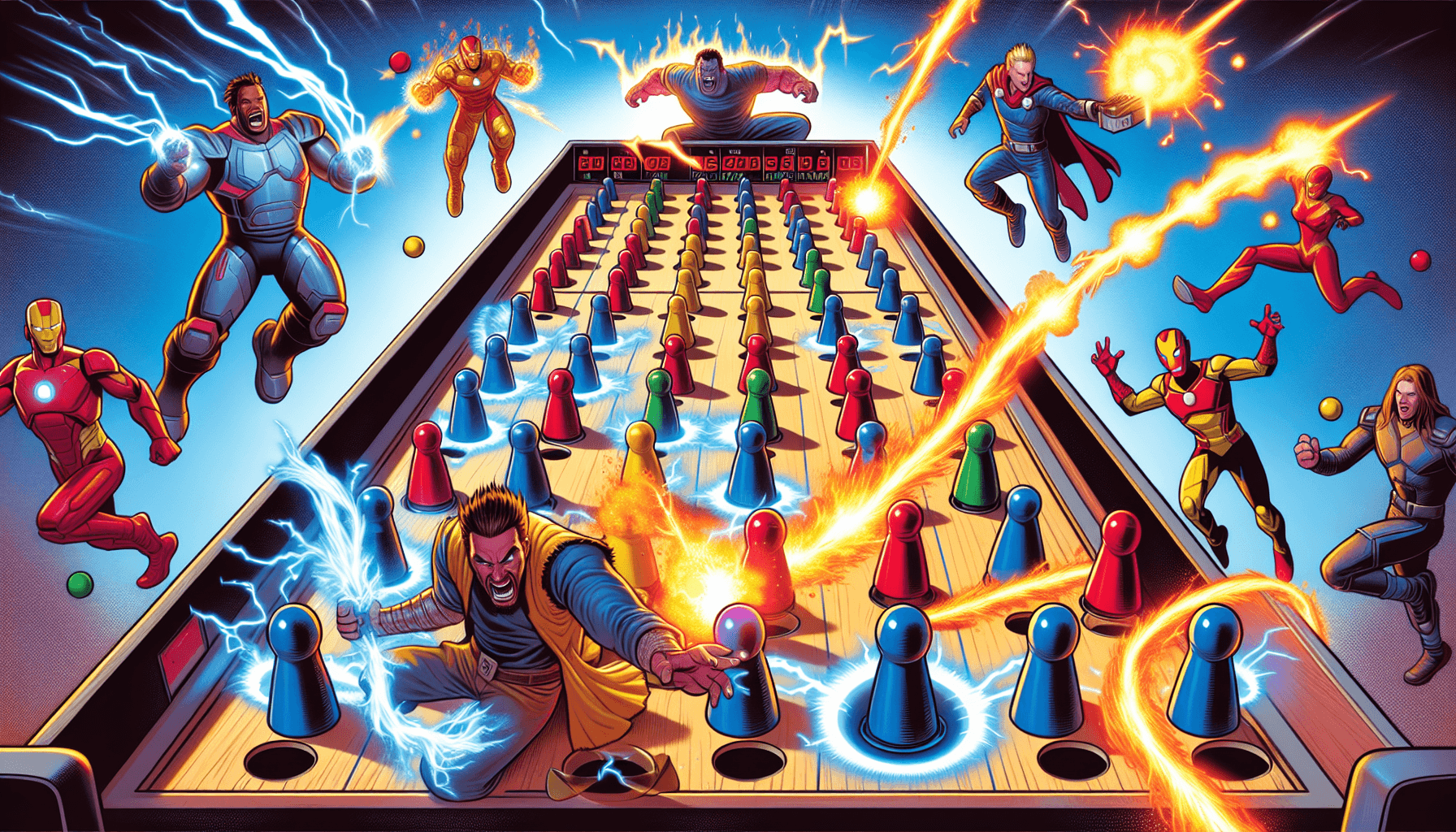 Combat scene in Plinko